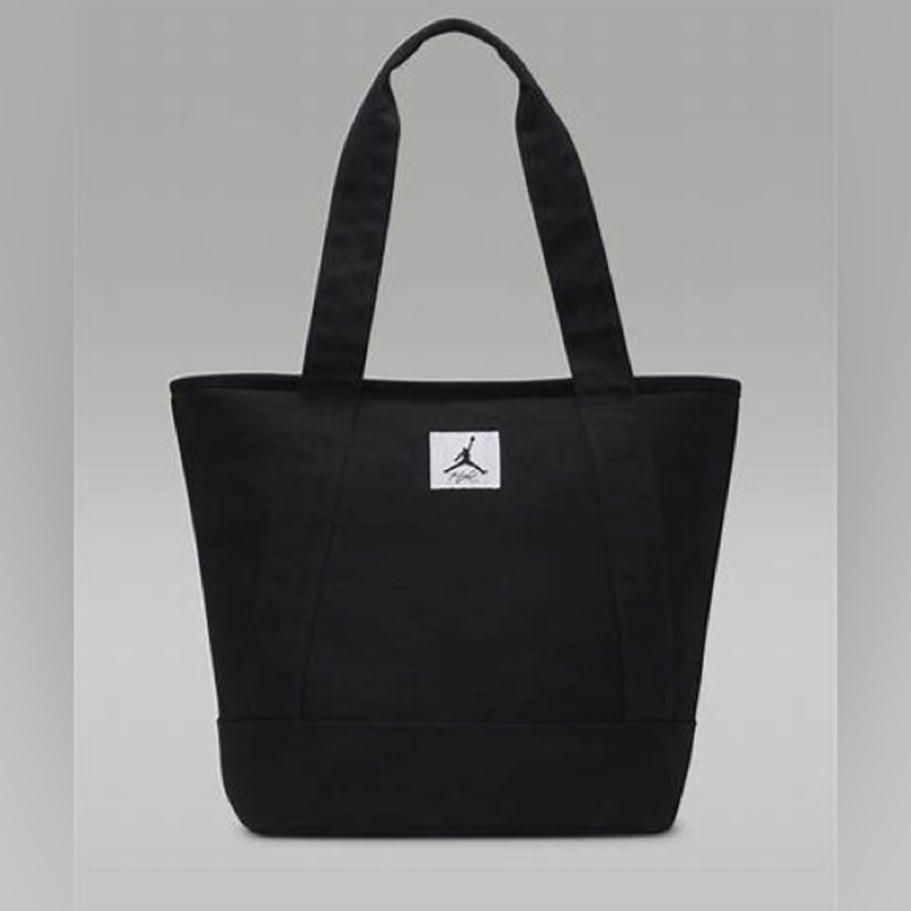 Jordan Flight Carryall Tote Bag Black Red Zipper Closure (25L)